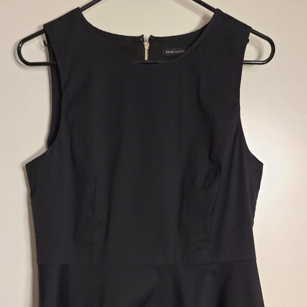 WHBM Sleeveless Poplin Corset Flared Blouse